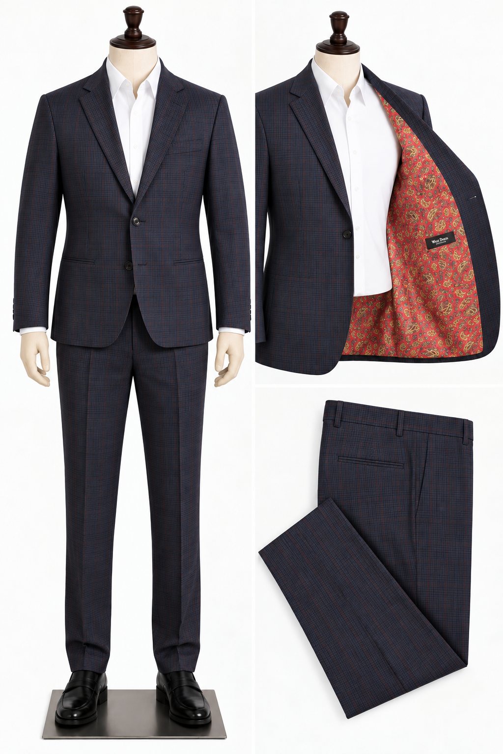 Men’s tailored suit and blazer styling at Woolco Textiles & Tailors